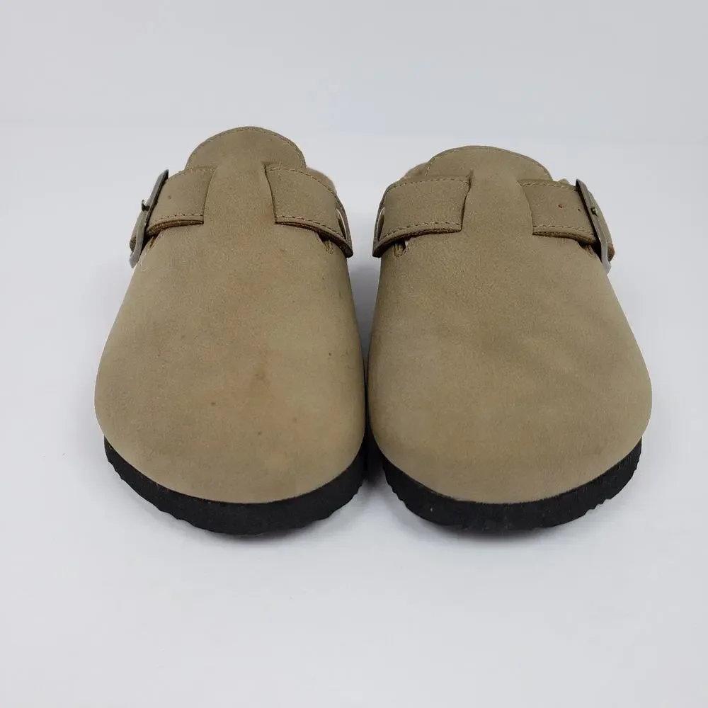 Maui Island Sherry Toddler Kids Size 11 Taupe Tan Slip On Casual Mule Sandals